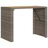 vidaXL Table de bar de jardin et dessus en bois acacia r&eacute;sine tress&eacute;e