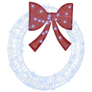 vidaXL Couronne avec 60 LED Blanc froid 76 x 8.5 x 76 cm Acrylique