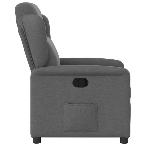 vidaXL Fauteuil inclinable Gris fonc&eacute; Tissu