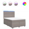 vidaXL Sommier &agrave; lattes de lit avec matelas Taupe 140x190 cm Tissu