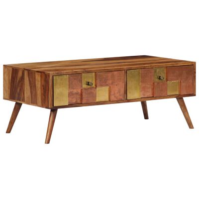 vidaXL Table basse 100x50x39 cm Bois massif