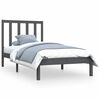 vidaXL Cadre de lit sans matelas gris bois de pin massif 90x200 cm