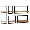 vidaXL Set d'étagères murales 5 pcs Bois d'acacia massif et acier