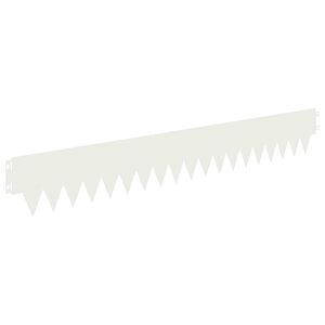 vidaXL Bordure de Pelouse 10 pcs 103 x 15 cm m&eacute;tal Blanc