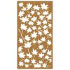 vidaXL Décoration murale jardin 105x55 cm acier corten design feuille
