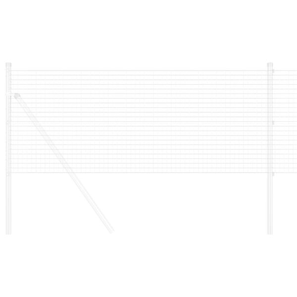 vidaXL Cl&ocirc;ture en fil soud&eacute; Argent 0.8 x 25 m