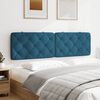 vidaXL Coussin de t&ecirc;te de lit bleu 180 cm velours