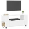 vidaXL Meuble TV blanc 102x34,5x43 cm bois d'ingénierie