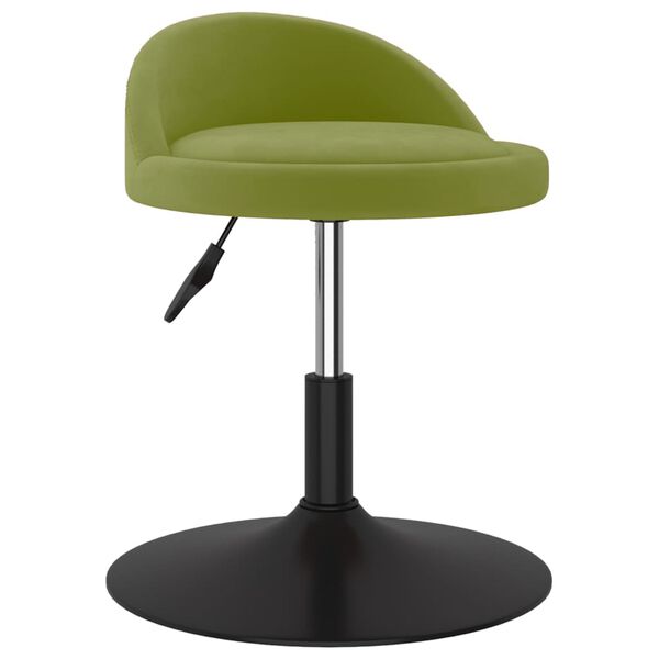 vidaXL Chaise pivotante de salle &agrave; manger Vert clair Velours