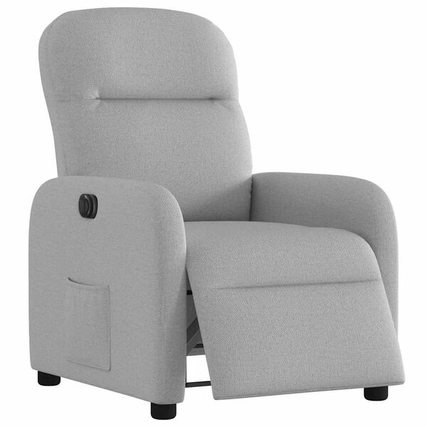 vidaXL Fauteuil inclinable &eacute;lectrique gris nuage tissu