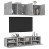 vidaXL Unit&eacute;s murales TV 5 pcs gris b&eacute;ton bois d'ing&eacute;nierie