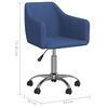vidaXL Chaise pivotante de salle &agrave; manger Bleu Tissu