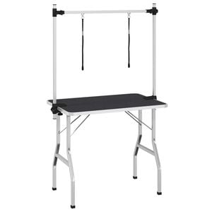 vidaXL Table de Toilettage Ajustable pour Chiens Chats 2 Potences