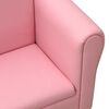 vidaXL Canap&eacute; pour enfants avec tabouret Rose Similicuir