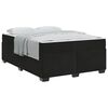 vidaXL Cadre de lit avec matelas Noir 160 x 200 cm tissu