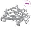 vidaXL Vis en bois 1350 pi&egrave;ces Argent&eacute; Acier