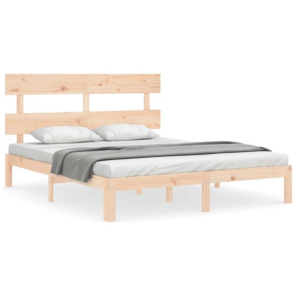 vidaXL Cadre de lit sans matelas 160x200 cm bois massif de pin