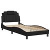 vidaXL Cadre de lit Viana sans matelas noir 90x200 cm similicuir