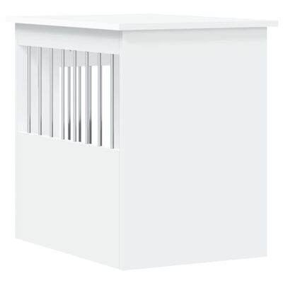 vidaXL Meuble de cage pour chiens blanc 45x62x59 cm bois d'ingénierie