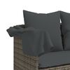 vidaXL Salon de jardin 5 pcs avec coussins gris r&eacute;sine tress&eacute;e