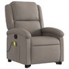 vidaXL Fauteuil inclinable de massage Taupe Tissu