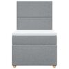 vidaXL Sommier &agrave; lattes de lit avec matelas gris clair 80x200 cm tissu