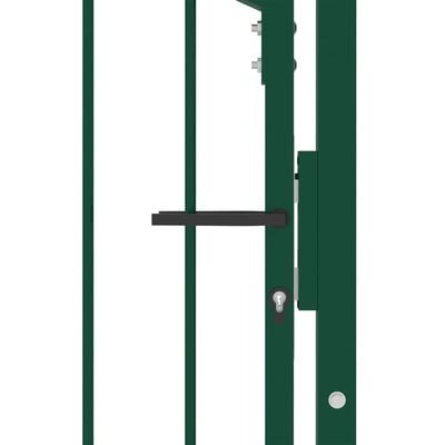vidaXL Portail de clôture avec pointes Acier 100x200 cm Vert
