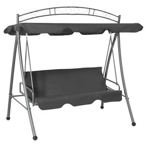 vidaXL Balancelle convertible &agrave; auvent Anthracite 198x120x205 cm Acier