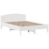 vidaXL Lit biblioth&egrave;que sans matelas blanc 160x200 cm bois pin massif