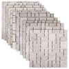 vidaXL Carreaux Mosa&iuml;ques Cr&egrave;me 30 x 30 cm Marbre