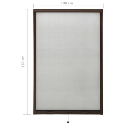 vidaXL Moustiquaire à rouleau pour fenêtres Marron 100x170 cm