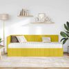 vidaXL Cadre de lit d'angle avec matelas 2 pcs Jaune Velours