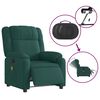 vidaXL Fauteuil de massage inclinable électrique Vert foncé Tissu