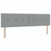 vidaXL T&ecirc;te de lit r&eacute;glable en hauteur Gris clair 180 cm tissu