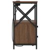 vidaXL Cabinet de chevet avec tiroir 2 pcs Ch&ecirc;ne brun 40 x 31 x 60 cm