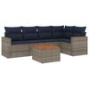 vidaXL Salon de jardin 6 pcs avec coussins gris r&eacute;sine tress&eacute;e