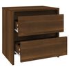 vidaXL Tables de chevet 2 pcs ch&ecirc;ne marron 45x34,5x44,5 cm