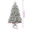 vidaXL Sapin de No&euml;l artificiel Vert et blanc 210 cm PVC et m&eacute;tal