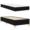 vidaXL Cadre de lit avec matelas Noir 90 x 190 cm tissu