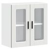 vidaXL Armoire murale de cuisine avec porte en verre Porto blanc
