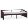 vidaXL Lit de repos 3 places sans matelas Marron fonc&eacute; 90x200 cm