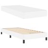 vidaXL Cadre de lit avec matelas Blanc pur 90 x 190 cm tissu