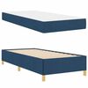 vidaXL Cadre de lit avec matelas Bleu 90 x 190 cm tissu