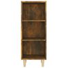 vidaXL Buffet Ch&ecirc;ne fum&eacute; 34,5x32,5x90 cm Bois d'ing&eacute;nierie