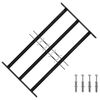 vidaXL Grille de Fen&ecirc;tre 75,5 x 45 cm Acier enduit de poudre Noir