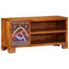 vidaXL Meuble TV multicolore 90x30x45 bois massif d'acacia