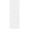 vidaXL Armoire à chaussure Blanc brillant 59x17x169 cm Bois ingénierie