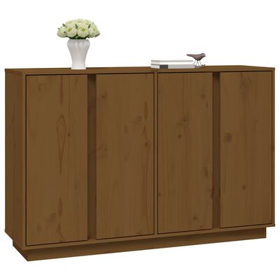 vidaXL Buffet Marron miel 120x35x80 cm Bois massif de pin