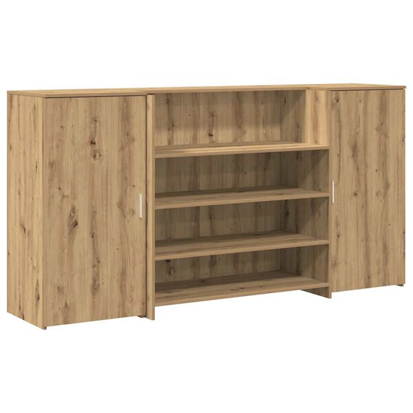 vidaXL Bureau r&eacute;ception ch&ecirc;ne artisanal 200x50x103,5cm bois ing&eacute;nierie