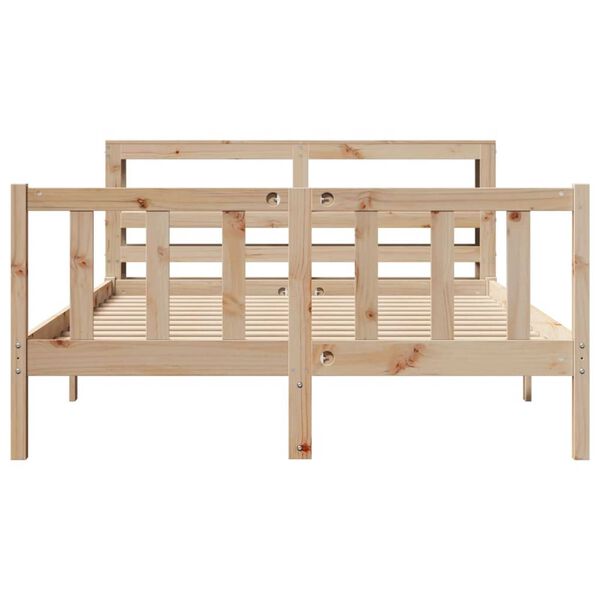 vidaXL Cadre de lit sans matelas 120x190 cm bois de pin massif